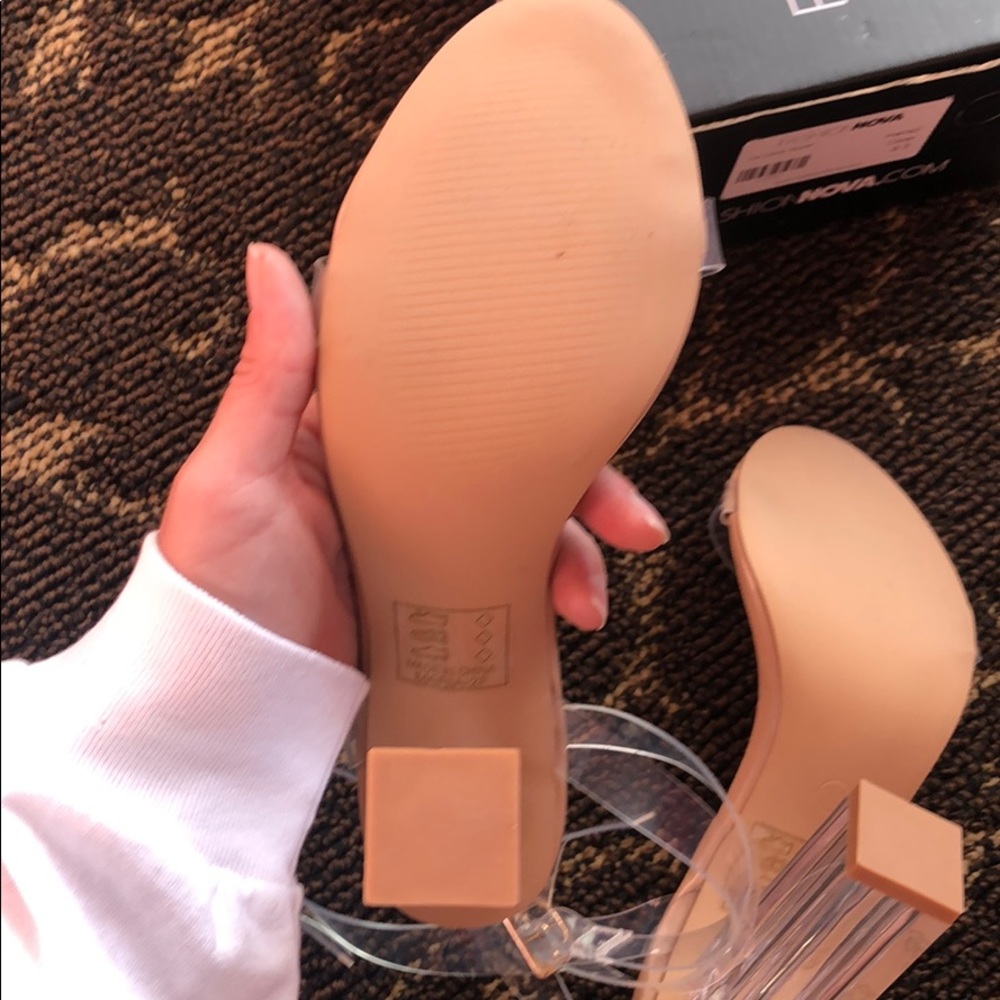 clear / nude heels - fashion nova - Picture 5 of 5